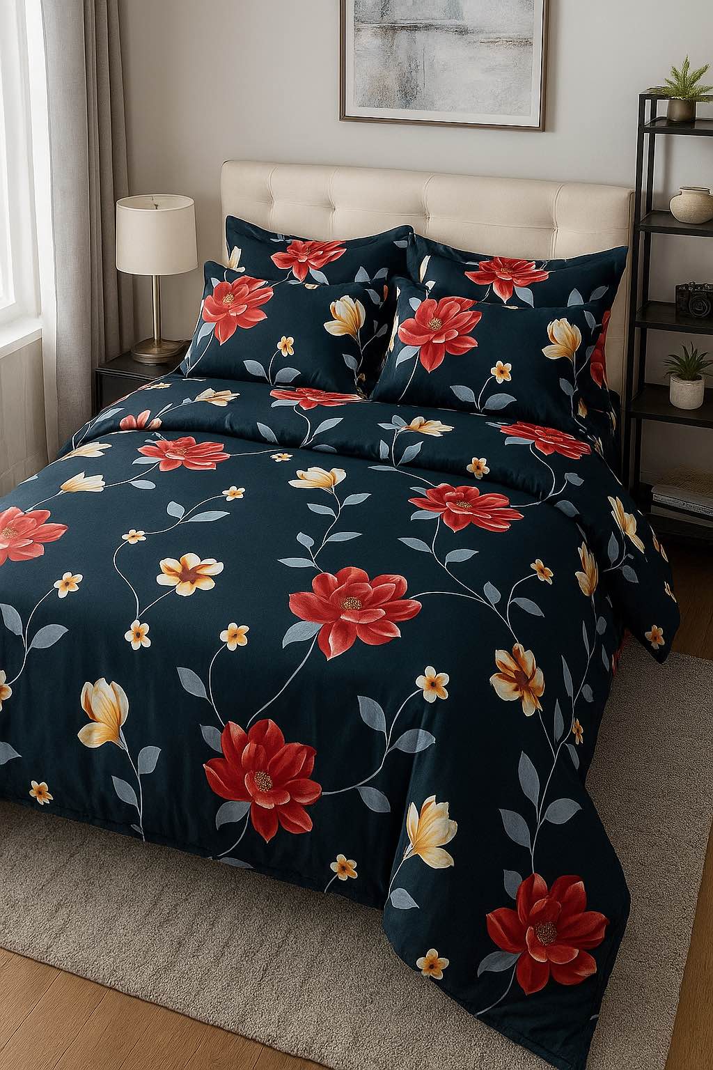 MOROCCAN BOHO BEDSHEET WITH TWO PILLOW COVERS