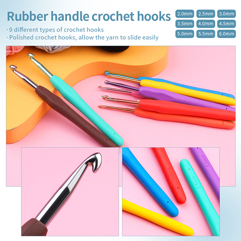KRABALL Knitting Crochet Hook Set Home Use Sewing Tool DIY Craft Crochet Knit Markers Needles Tools Weaving Accessories With Bag. 