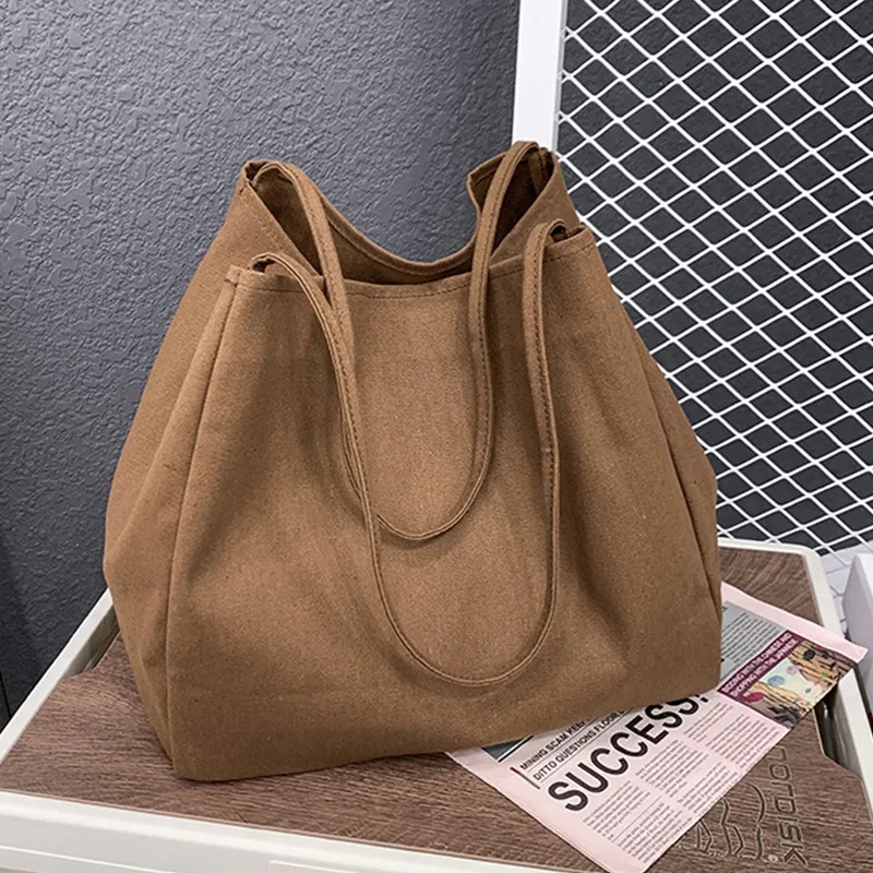 Casual Large Capacity Canvas Shopper Totes High Quality Eco Reusable Grocery Handbag For Women Travel Shoulder Bags Daily Pouch. 