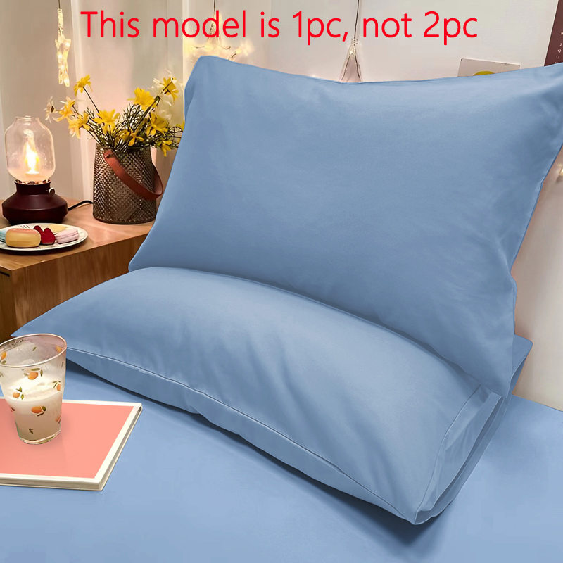 1 Piece Of Matte Solid Color Pillowcase, Bedroom Pocket Sealed Soft Pillowcase, Bedding. 