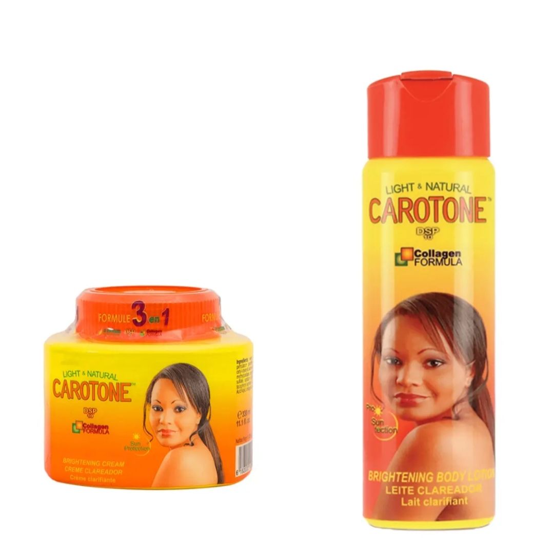 Natural Glow Carotone Face Cream and Carotone Body Lotion with collagen Formula Carotone Cream. 