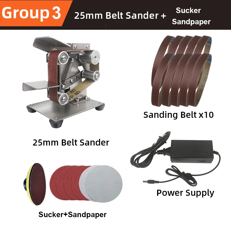 Belt Grinding Machine Electrical Polisher Machine Sharpening Machine Bench Grinder Variable Speed Mini Belt Sander Metal Sander. 