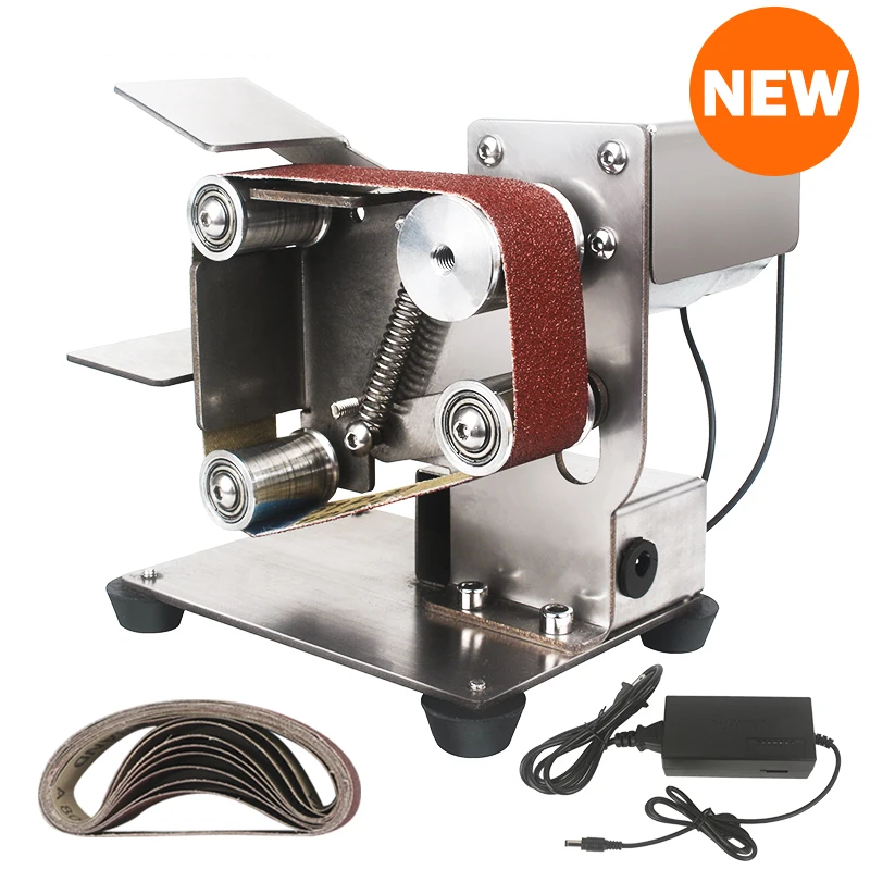 Belt Grinding Machine Electrical Polisher Machine Sharpening Machine Bench Grinder Variable Speed Mini Belt Sander Metal Sander. 