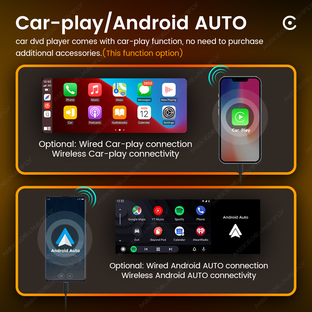 MEKEDE For VW Nissan Toyota KIA Universal 6.86" Car Radio 1 Din Stereo Multimedia Video Player GPS BT Carplay+Auto IPS Screen. 