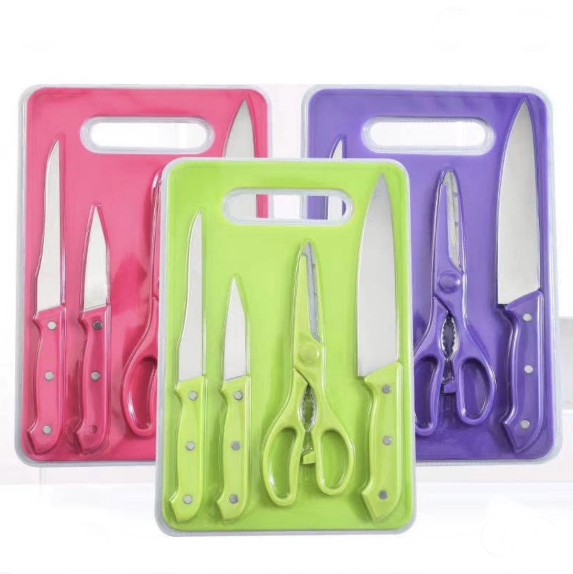4 PCS Knife Set With Cutting Board