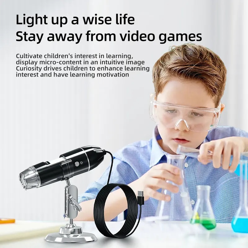 1600X Digital Microscope Camera 3in1 C Type USB Portable Electron For Soldering LED Magnifier Mobile Phone Repairing. 