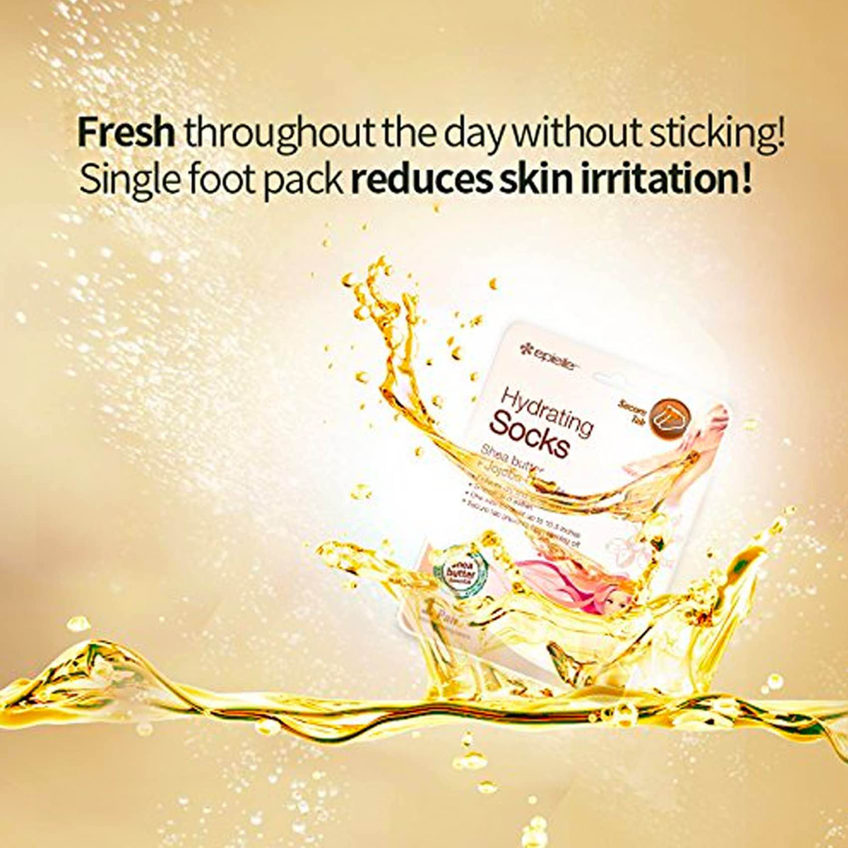 Epielle Hydrating Foot Masks (Socks 1pcs) for foot cracked and dry heel to toe and callus Spa Masks - Shea butter + Jojoba Oil + Vitamin E Moisturize, Mothers Day GIfts Made in Korea. 