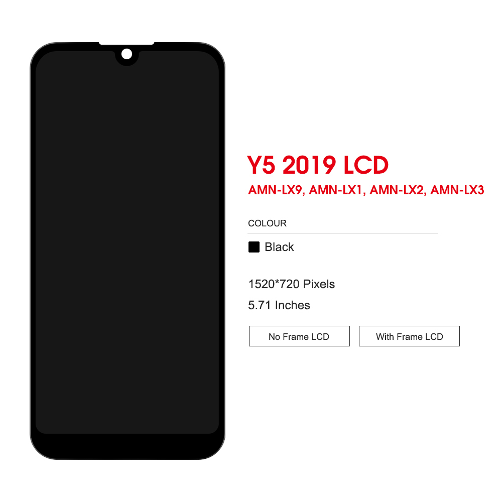 100% Tested For Huawei Y5 2019 LCD AMN-LX9 AMN-LX1 AMN-LX2 AMN-LX3 Display Touch Screen Digitizer Assembly with frame. 