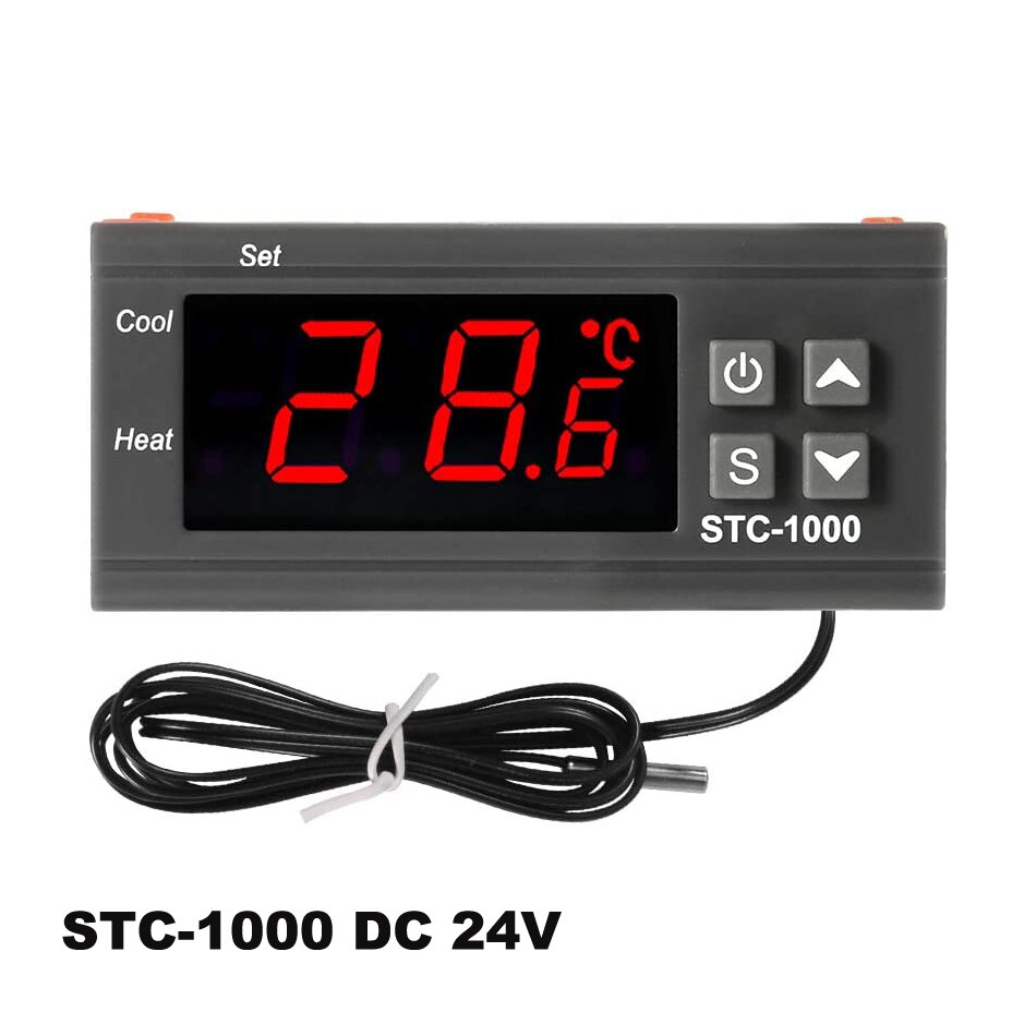 STC 1000 LED Digital Thermostat for Incubator Temperature Controller Thermoregulator Relay Heating Cooling DC 12V 24V 110-220V. 