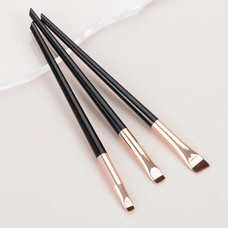 Wholesale 3pcs/set Blade Eyeliner Brush Eyebrow Brush Portable Flat Fine Eye Liner Brow Contour Makeup Brushes Makeup Tool. 