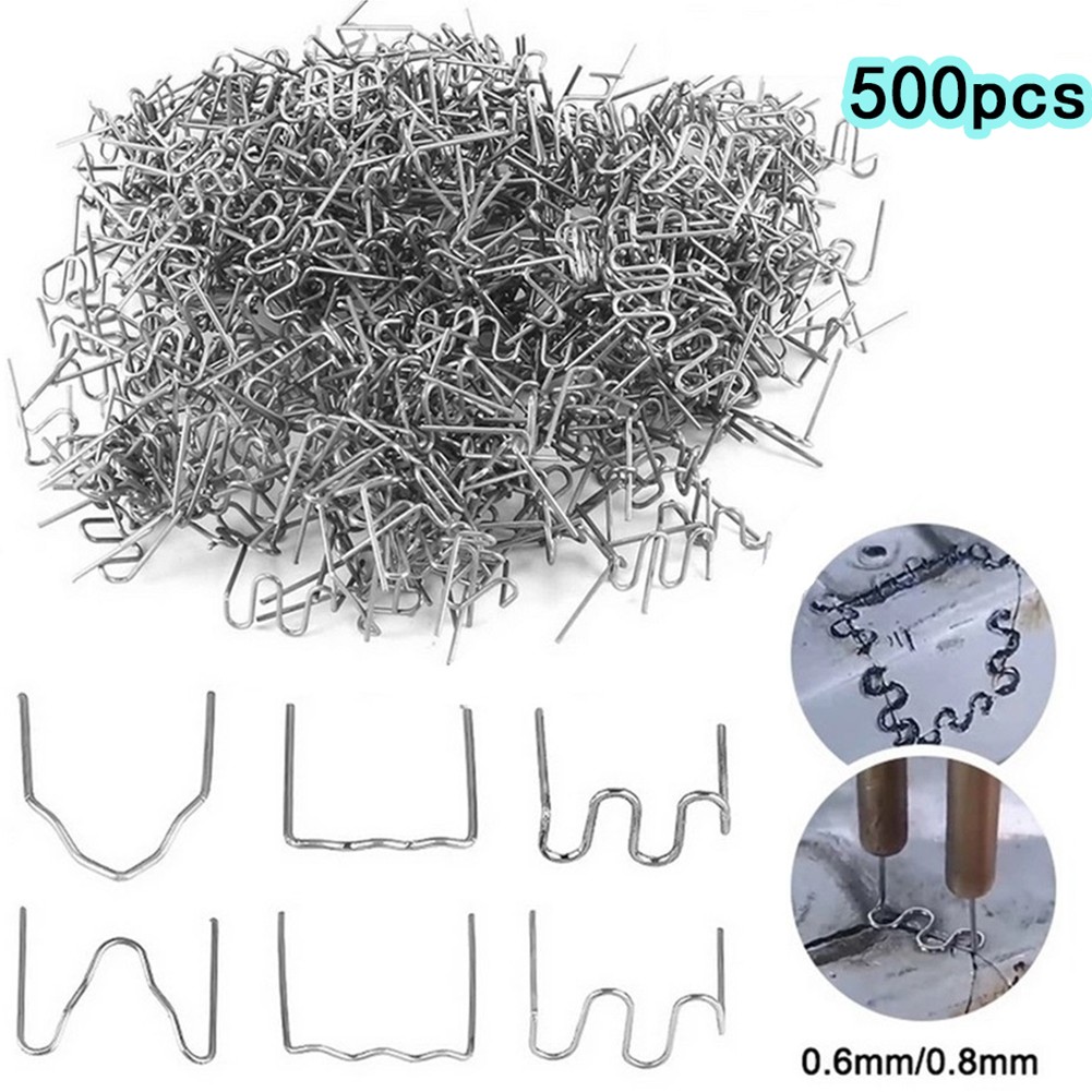 500PCS Hot Stapler Staples For Car Bumper Repair Welding Machine Plastic Welder Automotive  Repair Machine Welding Wire Kit. 
