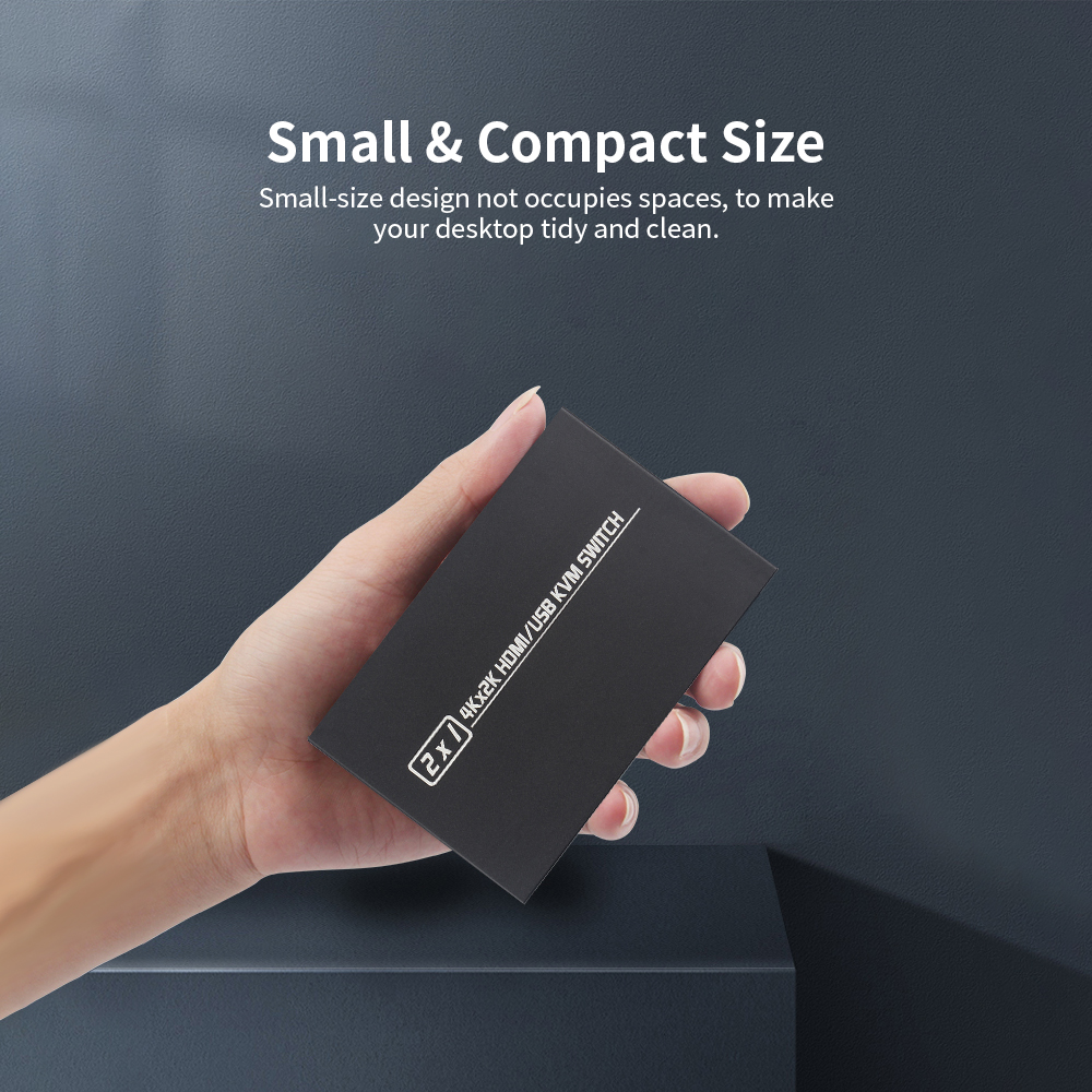 AIMOS AM-KVM Convertor 201CL 2-in-1 HDMI/USB KVM Switch Support HD 2K*4K 2 Hosts Share 1 Monitor/Keyboard& Mouse Set. 