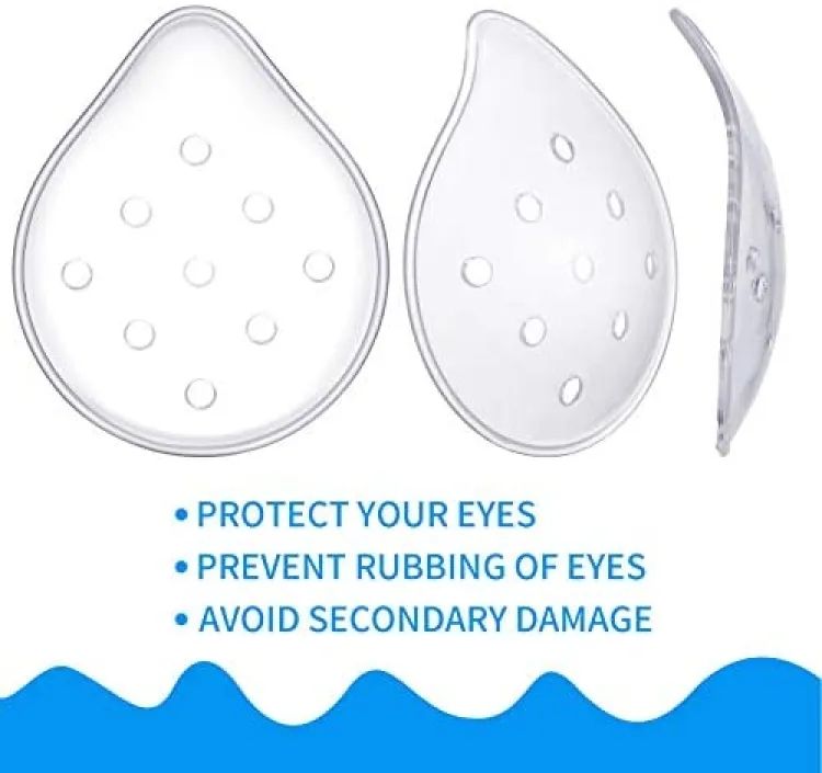 1Pair Plastic Ventilated Eye Shields Cover Transparent Surgery Eye Protection Breathable Small Hole. 