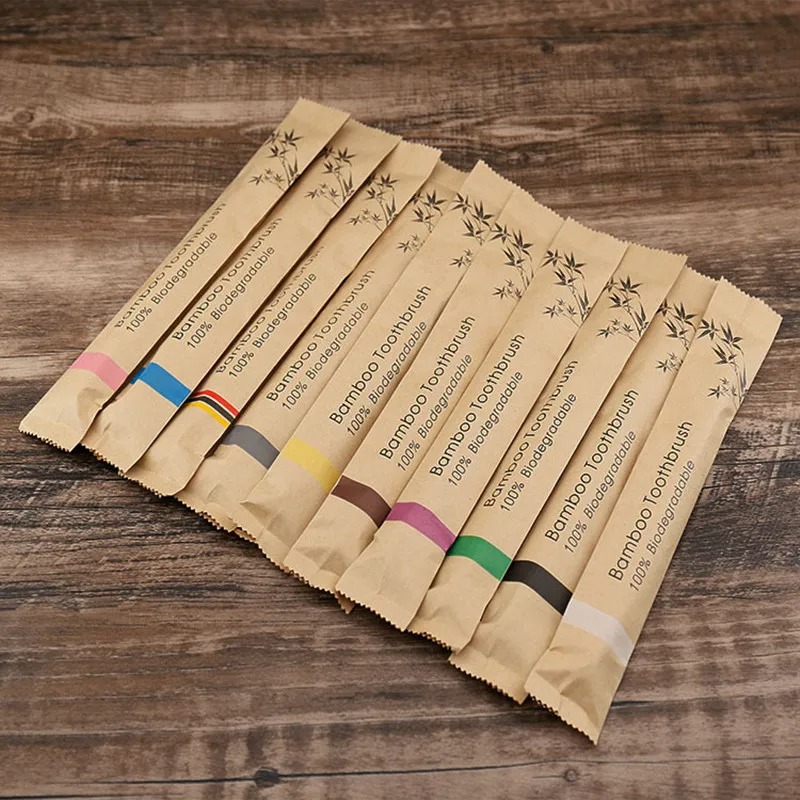 Bamboo Toothbrushes 5/10/12Pcs Eco Friendly Resuable Toothbrush Adult Wooden Soft Tooth Brush Cconvenient. 
