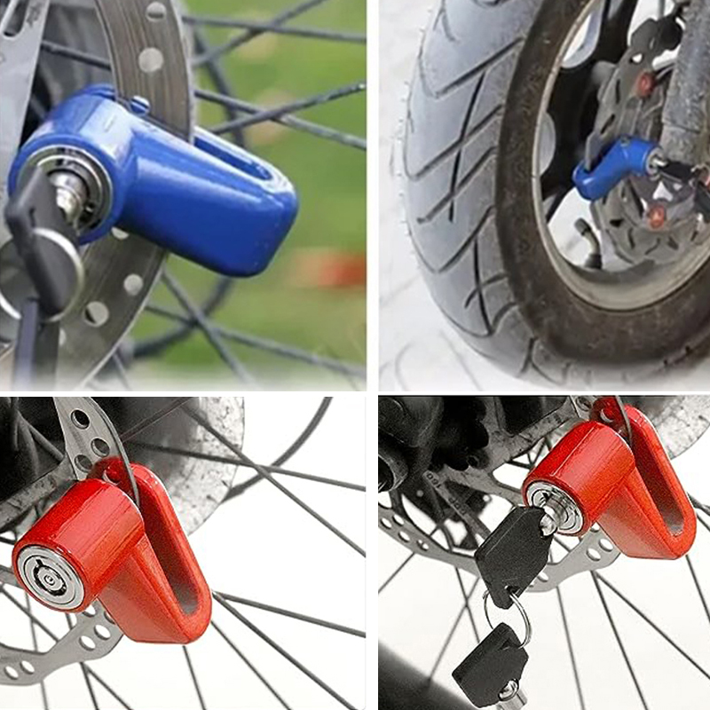 Motorcycle Bike Anti Theft Wheel Disc Brake Lock Safety Disc Wheel Lock Mountain Road Bike Padlock with Keys. 