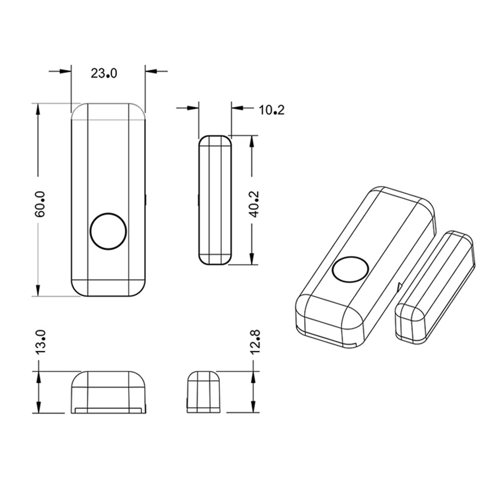 PGST Window Door Sensor for 433MHz Alarm System PG103 Wireless Home Alarm App Notification Alerts. 