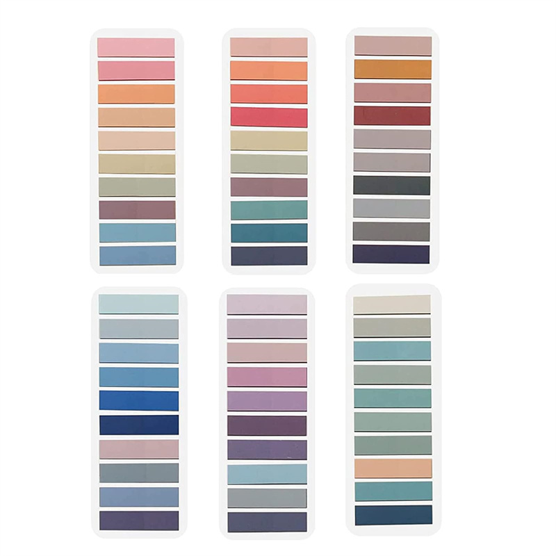 Morandi Colors Sticky Note Tabs for Book Annotation, File Classification Index Stickers, for School and Office Supplies. 
