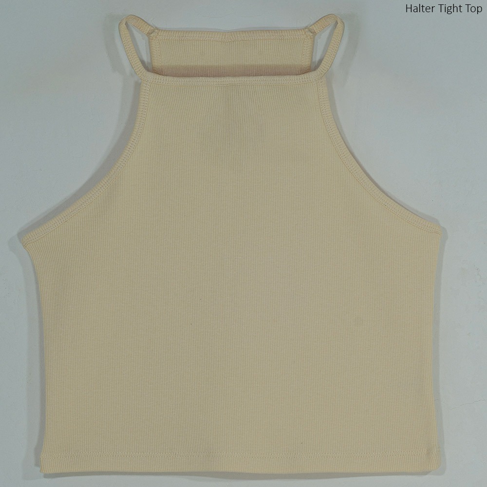 Halter Tight Top Trending Korean Tight Top Green And Blue Colour Casual Tees Unique Styling Crop Top Small Size Top. 