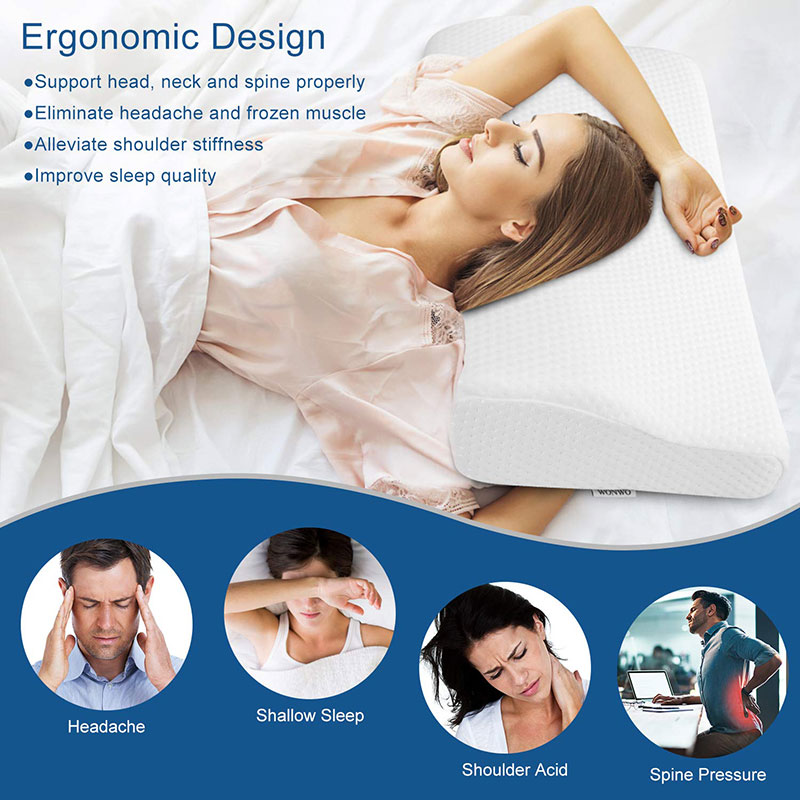 Memory Foam Bed Orthopedic Pillow Neck Protection Slow Rebound Memory Pillow Butterfly Shaped Health Cervical Neck. 