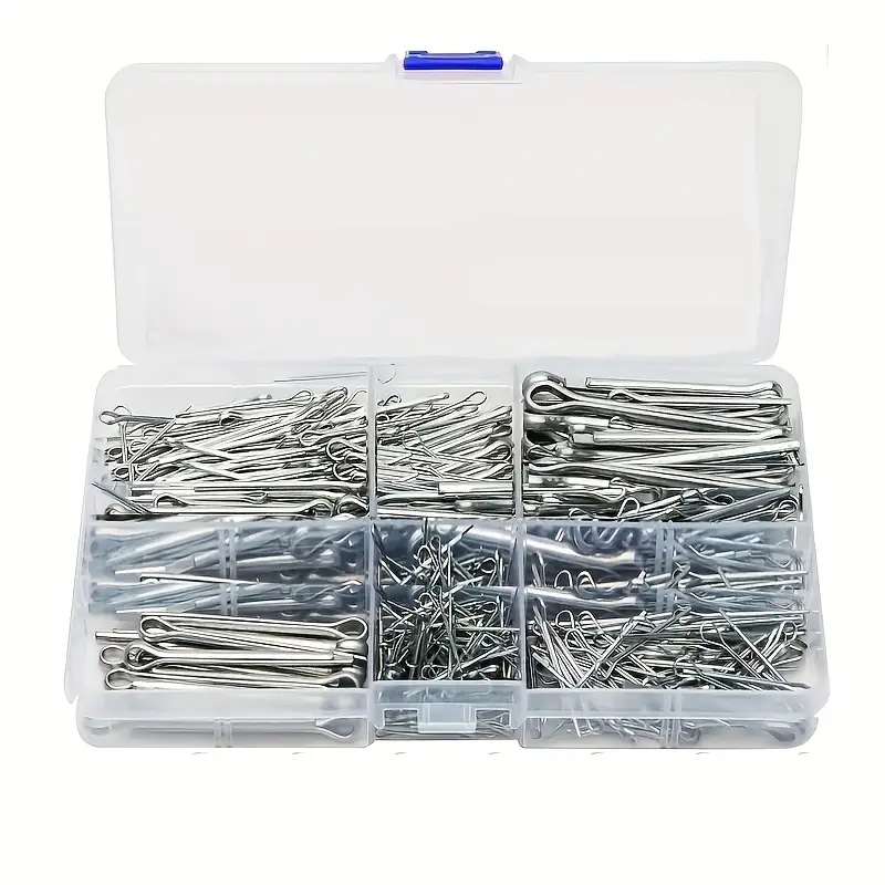 175Pcs Sliver Split Pins Cotter Fixings Assorted Sizes Zinc Plated Steel Hard Case Link Split Cotter Pin High Quality