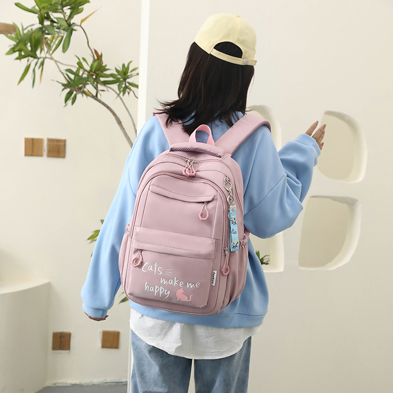Fengdong Kawaii school Backpack for Girls cute School Bags Waterproof bookbag Teens College Student Large Travel Shoulder Bag. 