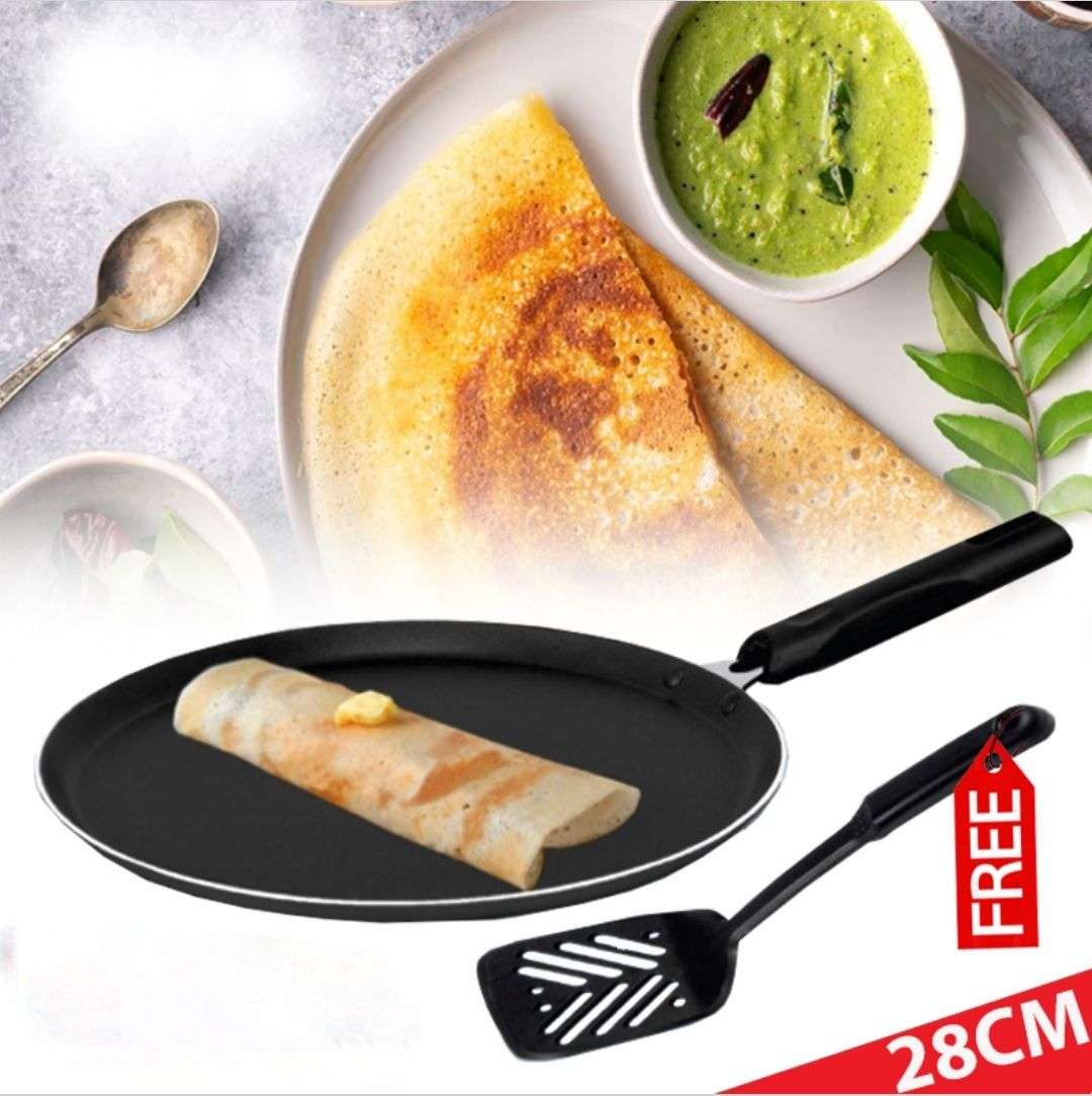 Large Aluminum Alloy Non Stick Dosa Tava Pan Indian Naan Roti