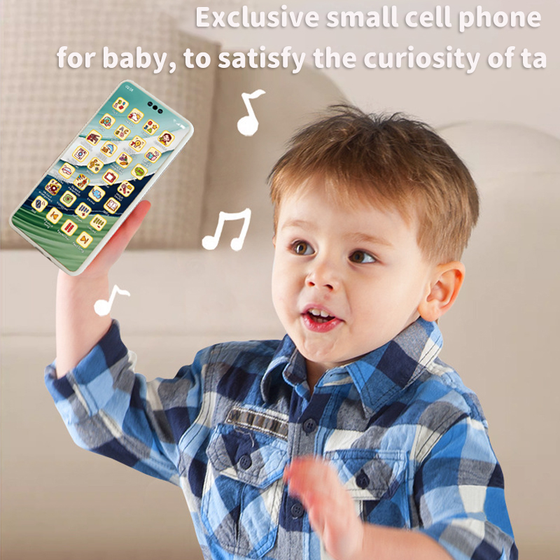 Baby Simulation Mobile Phone Toy Screen Music Early Educational Toys Learning Vocal English Mobile Vocal Toy Model Children Gift. 