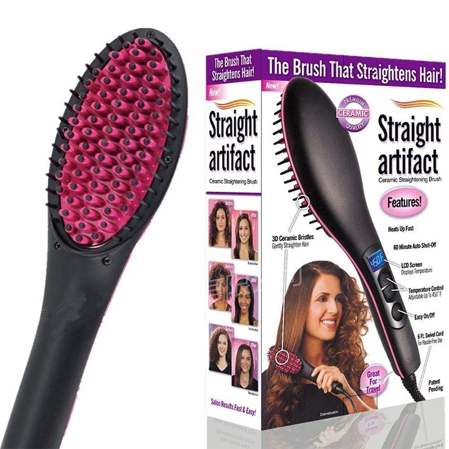 Simply Straight Heated Ceramic Hair Straightener Brush: Buy Online at Best  Prices in SriLanka 