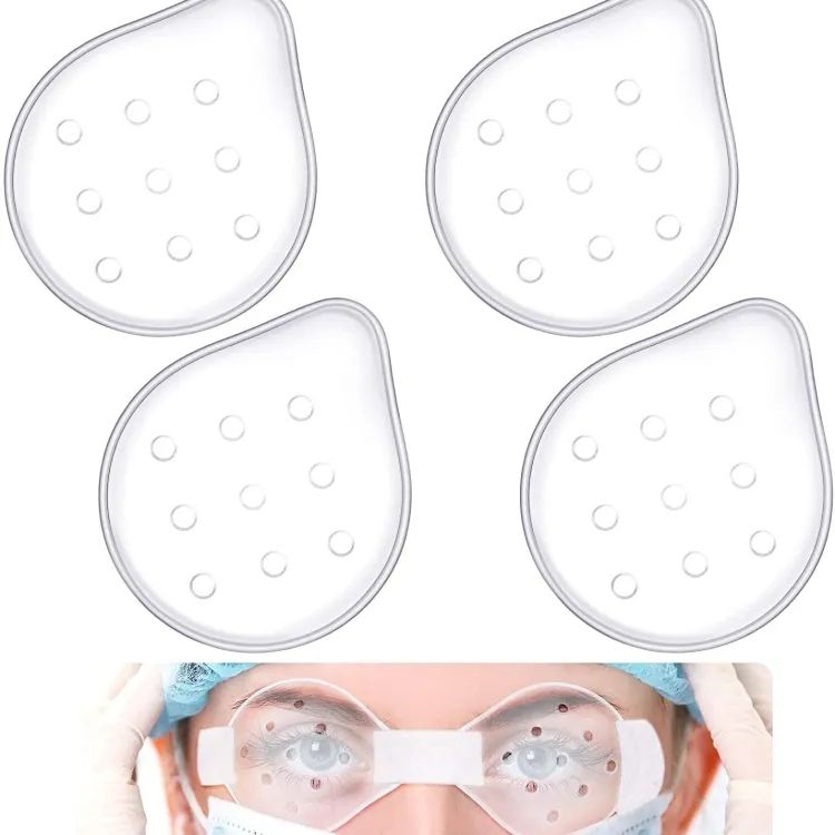 1Pair Plastic Ventilated Eye Shields Cover Transparent Surgery Eye Protection Breathable Small Hole