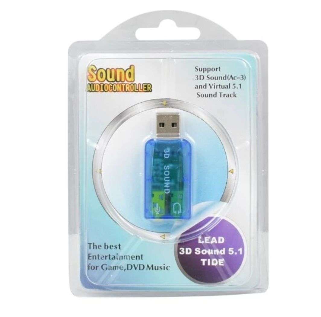 USB-AC, External USB Stereo Sound Card Adapter for PC & Mac