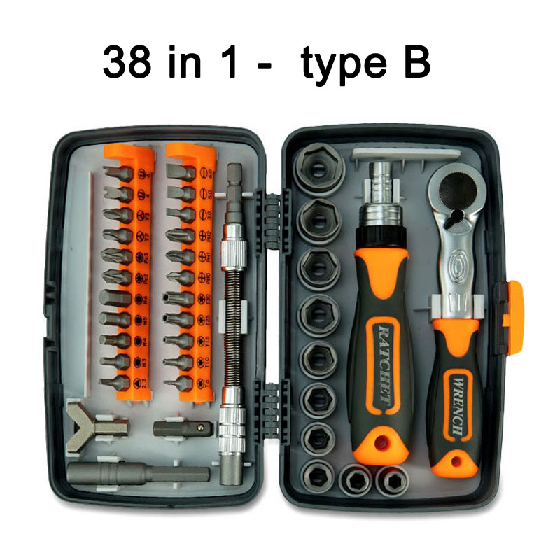 LaborSaving Ratchet Screwdriver Set Household Combination Toolbox