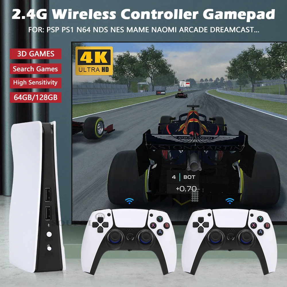 New Arrival GB-5 Retro Video Game Console TV Game Box 5 HD-out Bulit-in 50000 Games Simulator for PSP/PS1/N64/NAOMI/ARcade. 