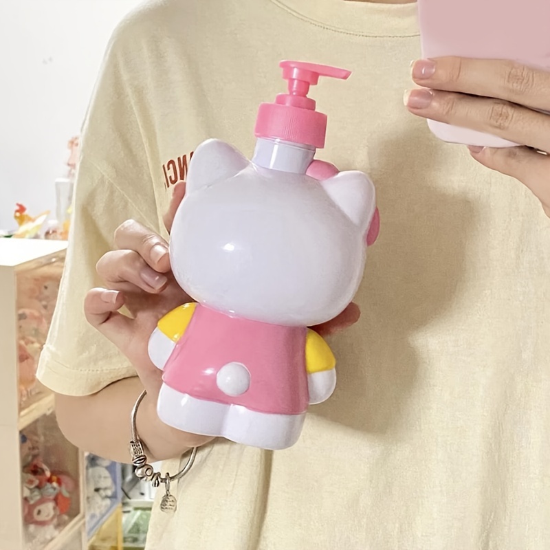 Sanrio Hello Kitty Soap Bottle Cartoon Kt Model Shower Gel Refill Press Bottle Cartoon Children's Hand Sanitizer Press Bottle. 