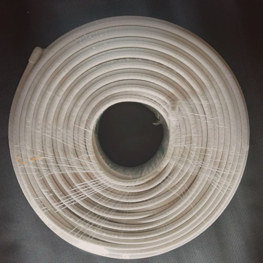 Satellite TV RG-6U Coaxial Wire Roll -105 Meters-White. 