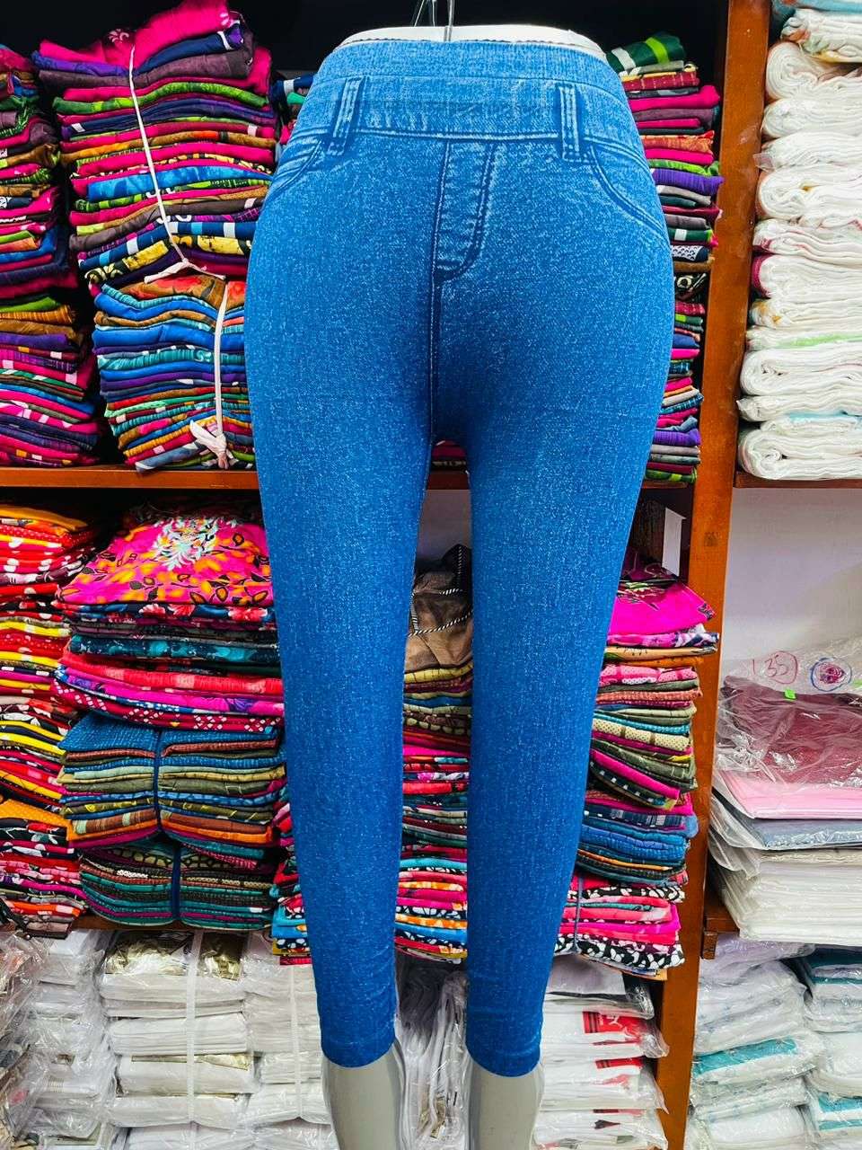 Hot Leggings Jeans Women Denim Pants with Pocket Slim Jeggings