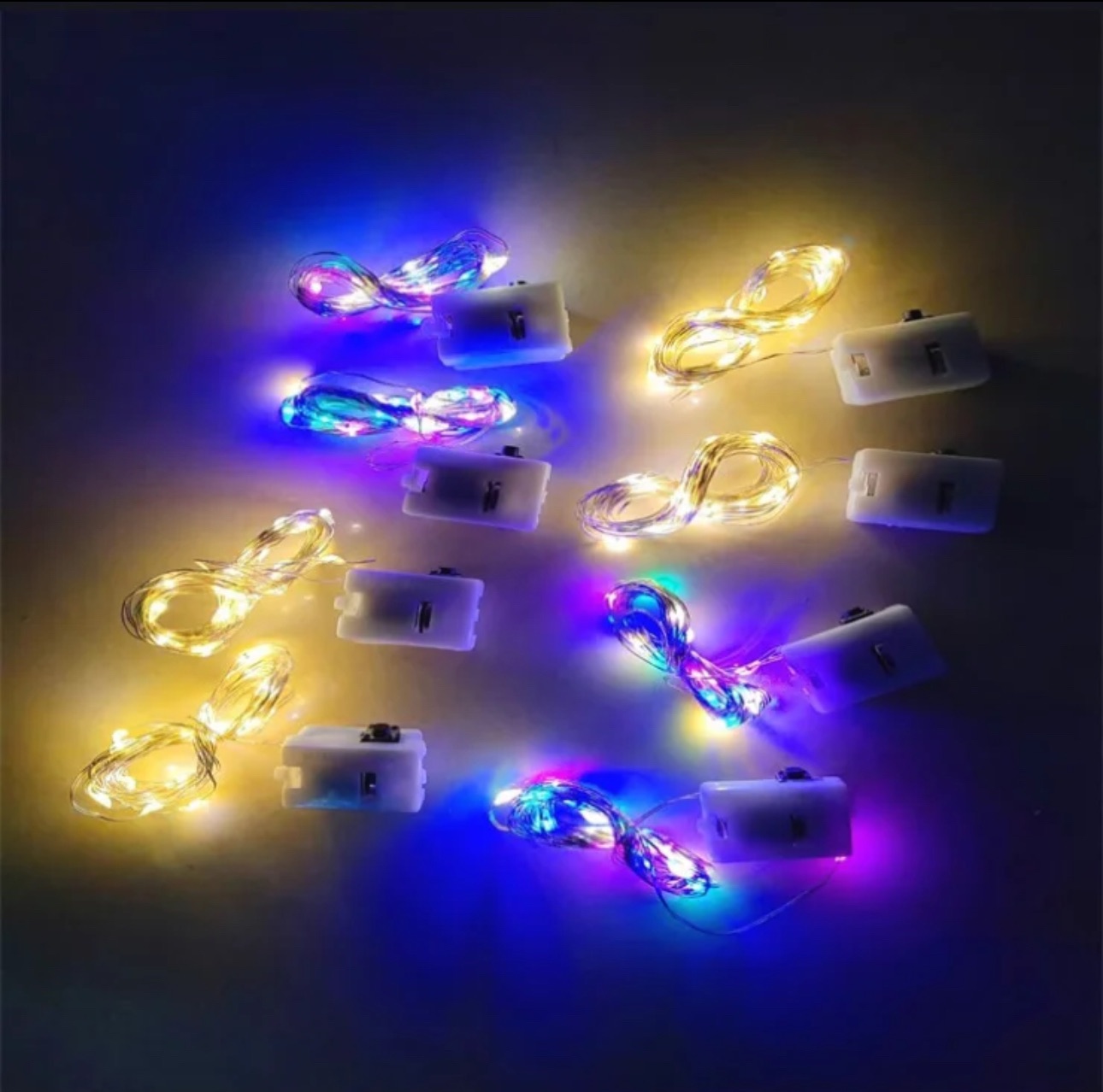 Resin led light resin lights art craft 1m Resin work warm fairy lights rgb light craft light  string light. 