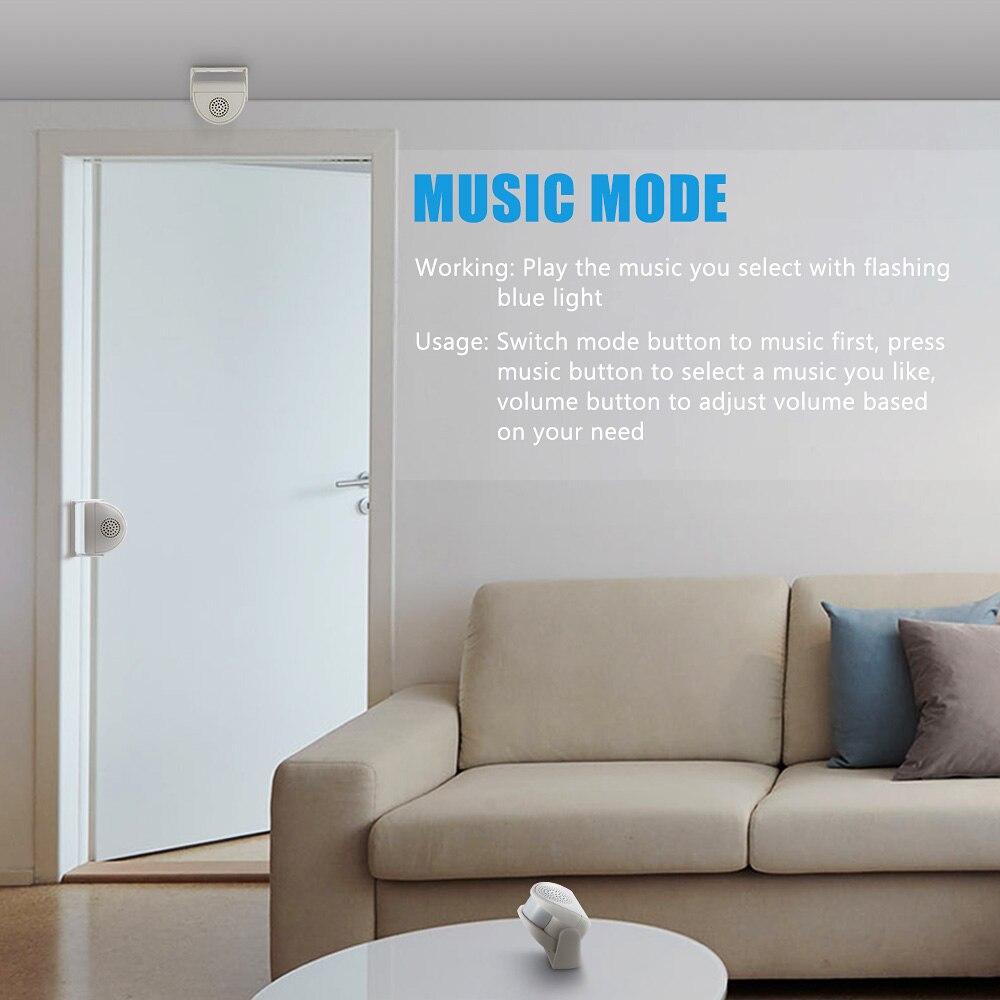 KERUI Wireless Indoor Motion Sensor Doorbell Shop Visitor Alert Chime Alarm Burglar for Business When Entering Door Opens. 