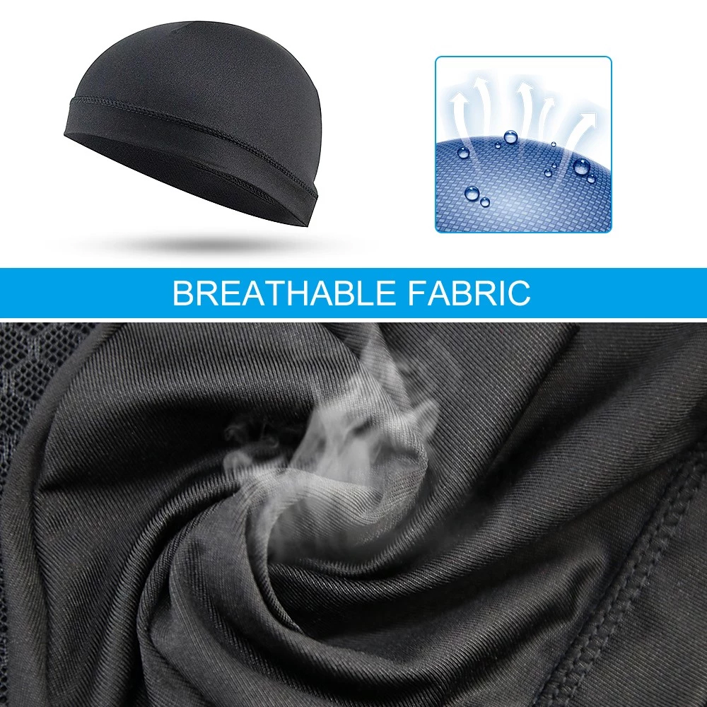 1PC Summer Cooling Skull Caps Helmet Liner Anti-UV Anti-Sweat Wicking Cycling Running Motorcycle & Riding Under Hard Hat Liner. 