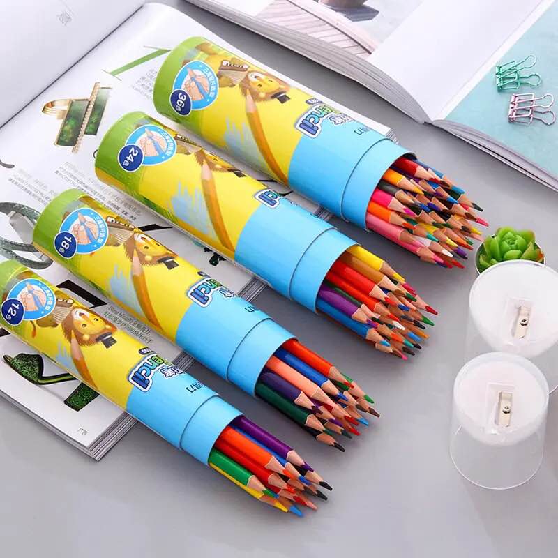 12/24/Color Pencil Colored Pencils Nature Wood Non-toxic Pencil Stationery Pencil Artist Painting Drawing. 