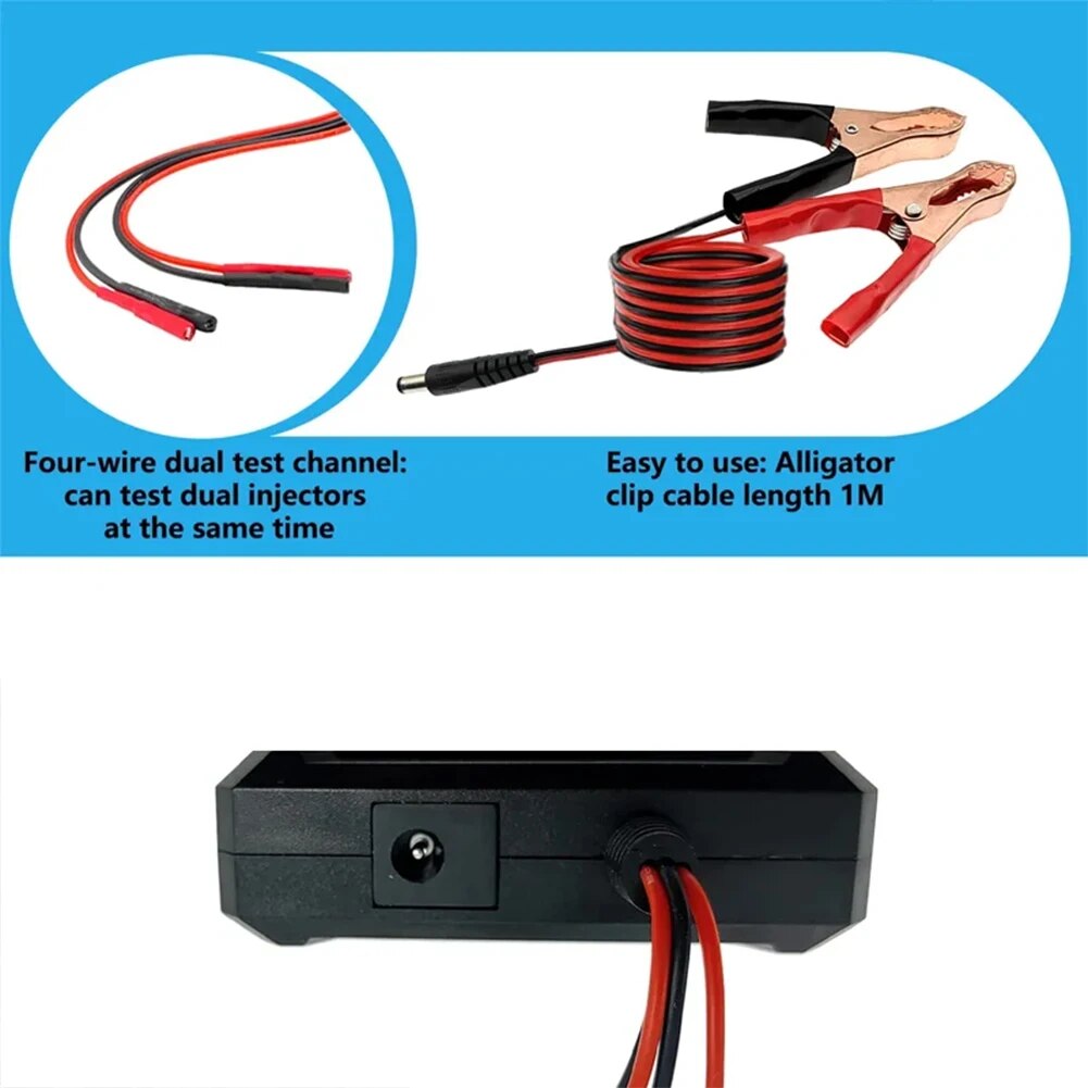 Upgraded Fuel Injector Tester & DIY Cleaning Tool - Test Two Injectors Simultaneously 8 Pulse Power Drive Modefuel Injector Test. 