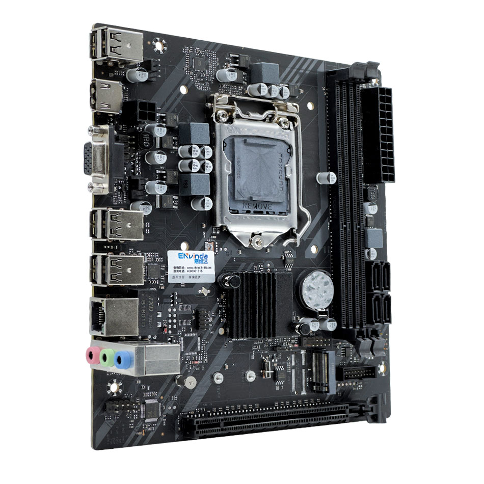 ENVINDA H61 Motherboard LGA 1155 Kit Compatible With Intel Core CPU 2nd And 3rd Generations Supports M.2 NVME SDD. 