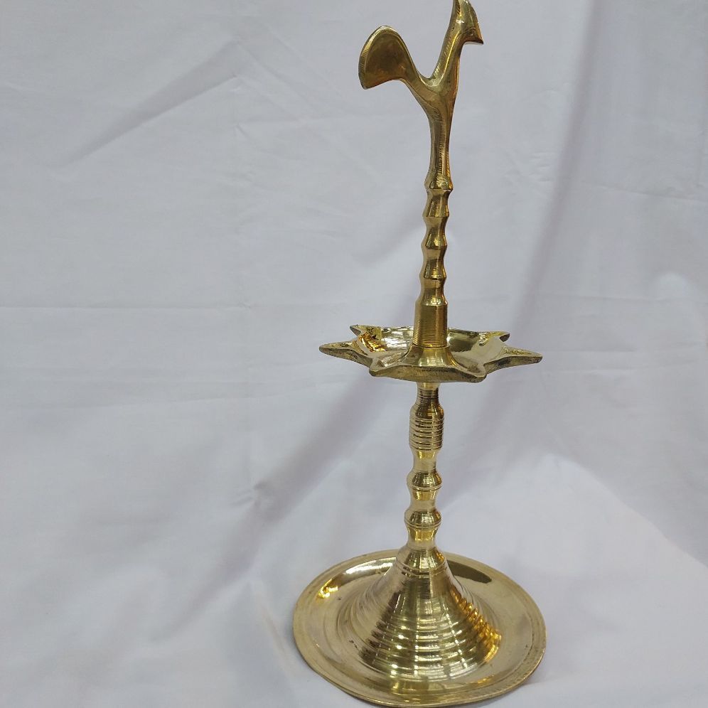 KUKULA PAHANA/ 12 INCH/ BRASS/ ROOSTER DESIGN. 