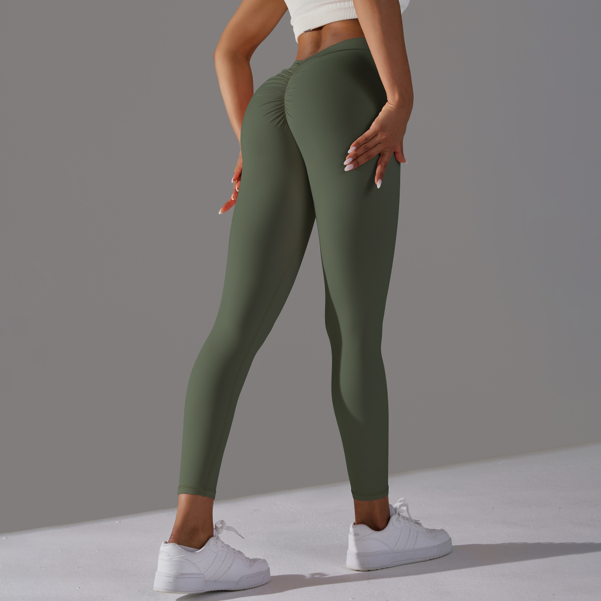 Scrunch Butt Gym Leggings Sexy V Waist Push Up Leggings Women Fiteness Leggings Naked Feeling Yoga Pants Workout Tights Leggings. 