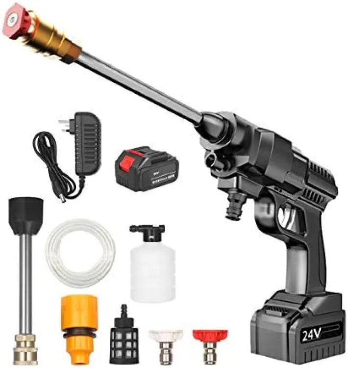 Factory New Lithium Battery Water Washing 24 V Wireless Car Washer Electric Portable Water Gun. 