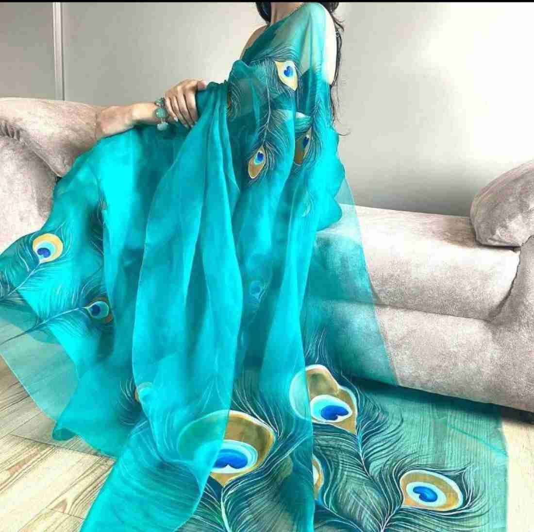 Falguni Shane Peacock - Silver Saree Set