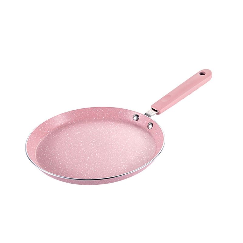 Frying Pan Pancake Pan: 10 Inch Omelette Pan Egg Frying Pan Kitchen Cookware for Home Kitchen Cooking (Color : Pink). 