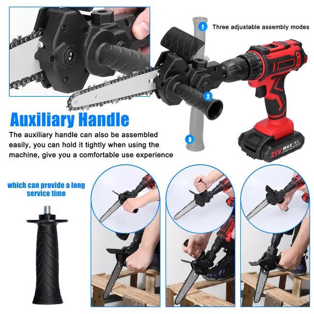 6 Inch Chainsaw Attachment for Drill Machine. 