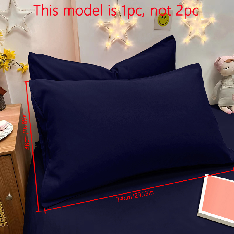 1 Piece Of Matte Solid Color Pillowcase, Bedroom Pocket Sealed Soft Pillowcase, Bedding. 