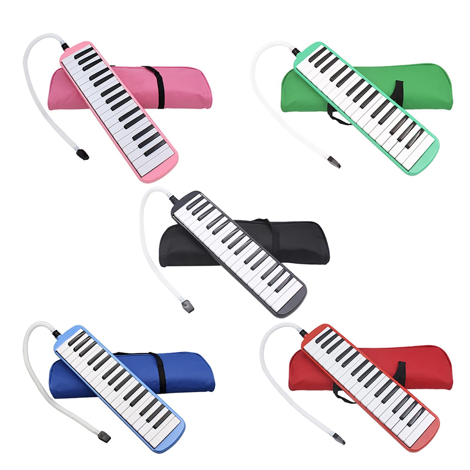 Melodica 32 Key Pianica Portable with Carrying Bag Short and Long Mouthpieces for Beginners Kids Gift. 