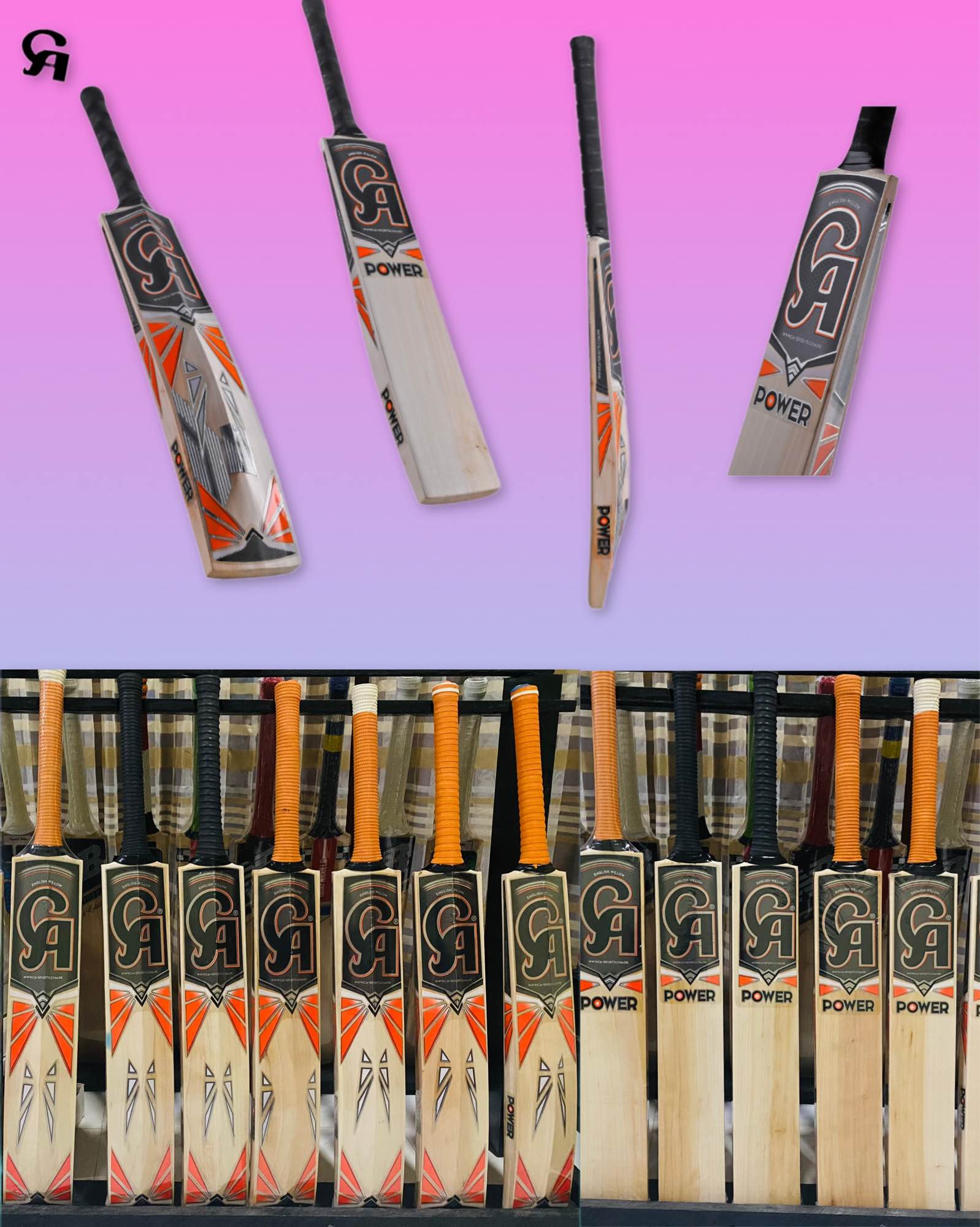 Ca Power English Willow Cricket Bat Size 5/6/H/SH. 